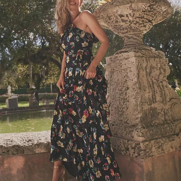 Lauren Ralph Lauren Ruffled Dress  Long Evening - Picture 3 of 9